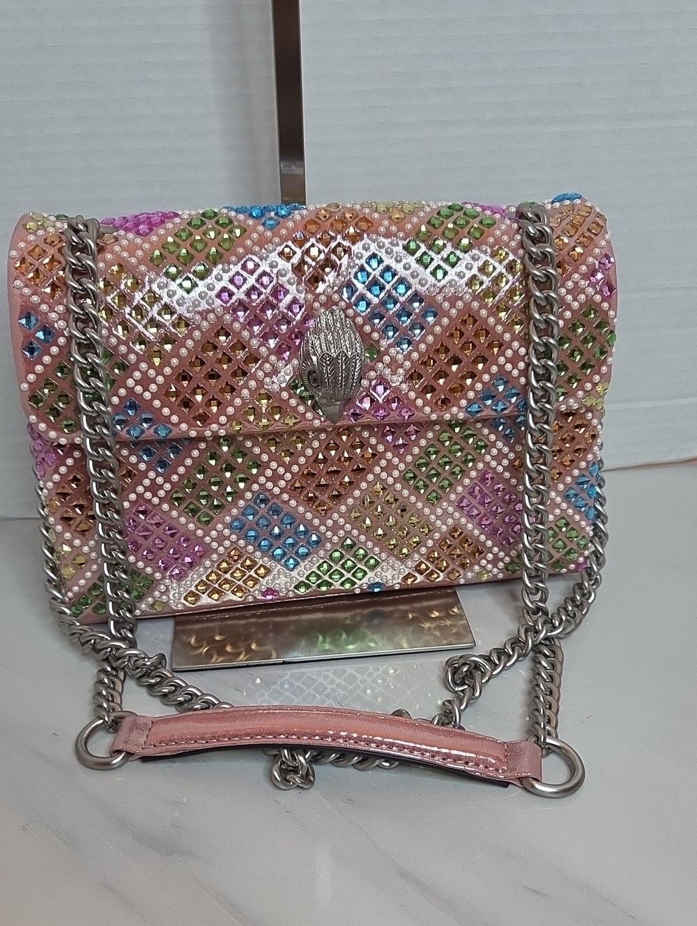 Kurt Geiger Medium Kensington Convertible Crossbody Bags Multi Color Crystal